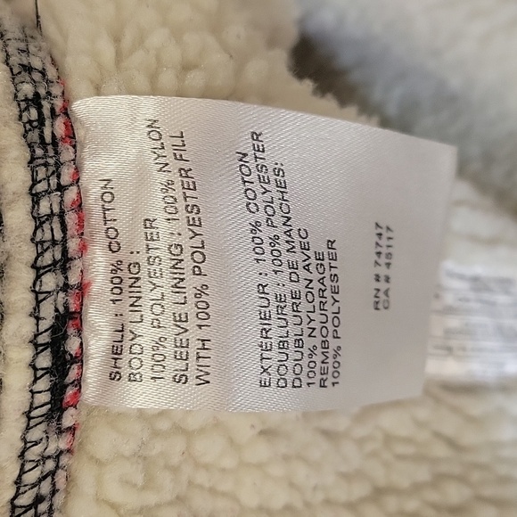 Red Head Mens Size L Sherpa lined Shirt Jacket Red Black Buffalo Checked - Picture 7 of 9